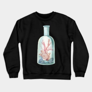 Marine life in a bottle Crewneck Sweatshirt